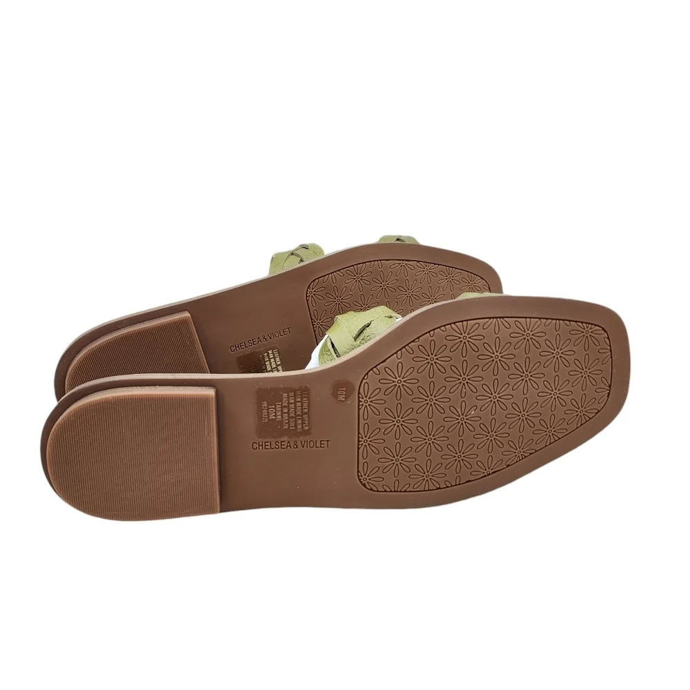 Chelsea & Violet Women's Tarinne Leather Braid Flat Sandals - 10